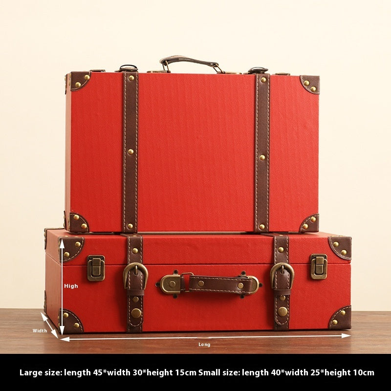 European-style Retro Suitcase Storage Box