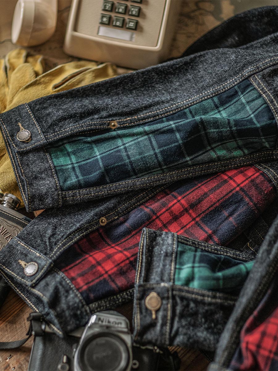 PLEATED FRONT DENIM BROUSE