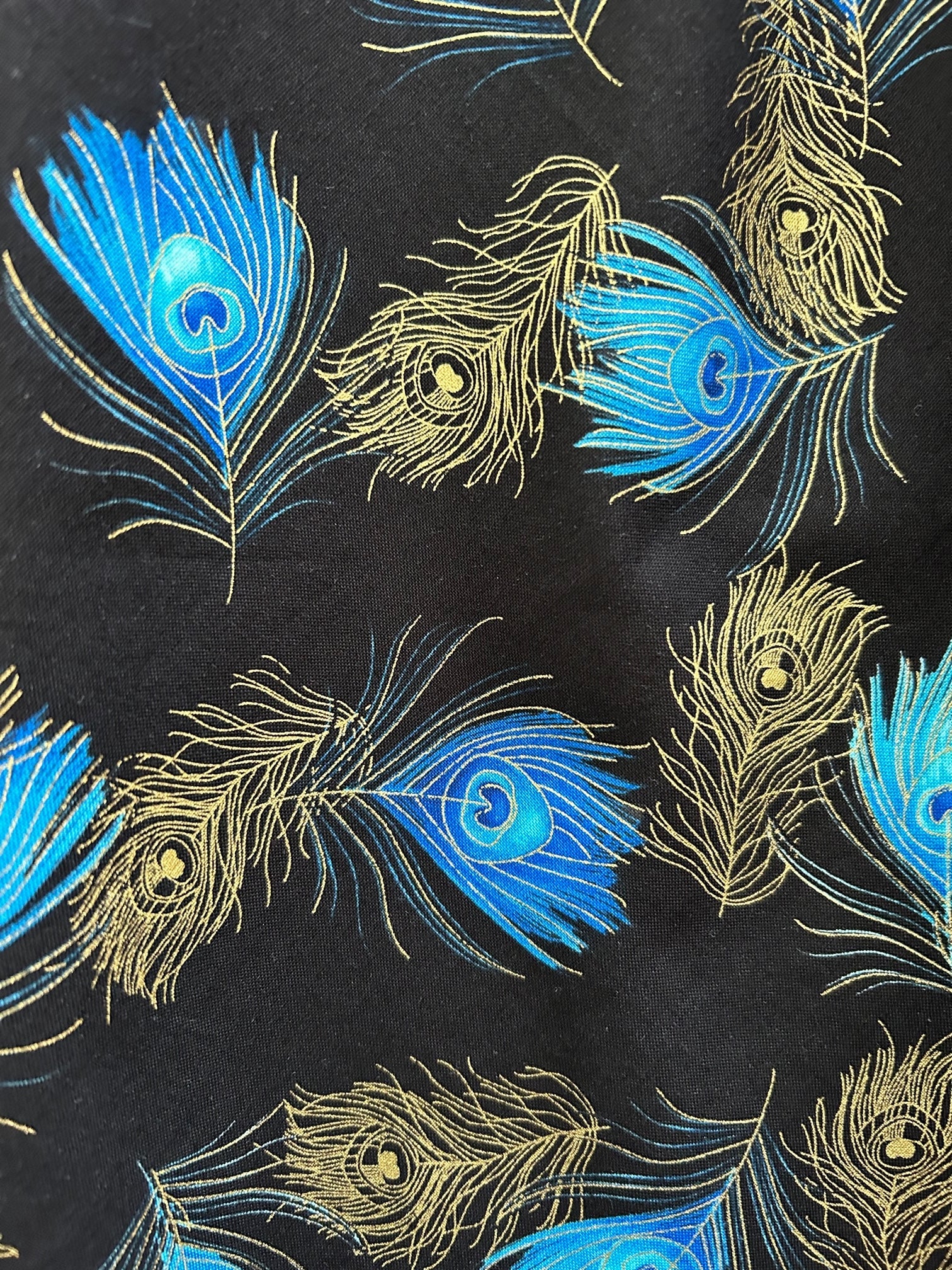 Peacock Feathers Vintage Dress