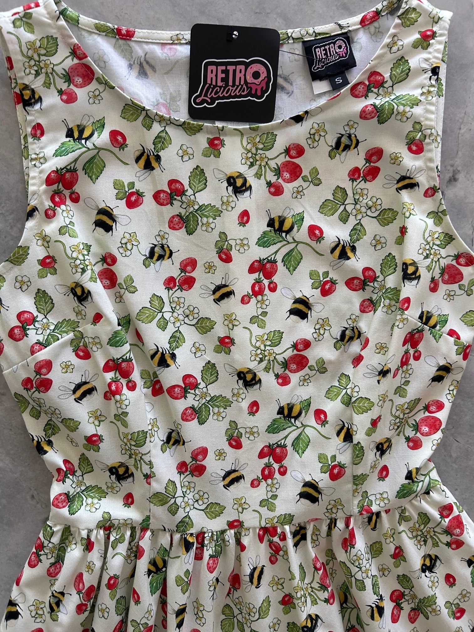 Berry Bees Vintage Dress