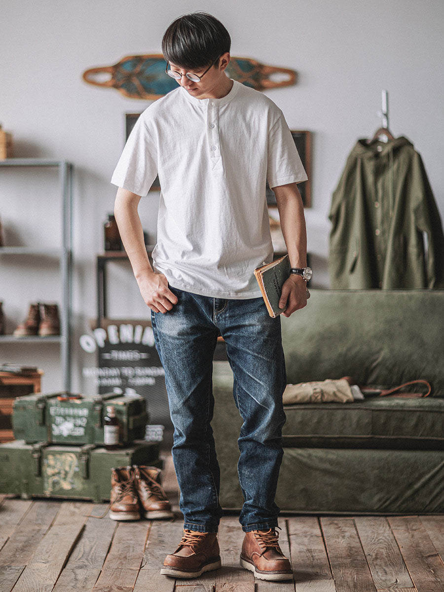 Three-Button Henley Shirt