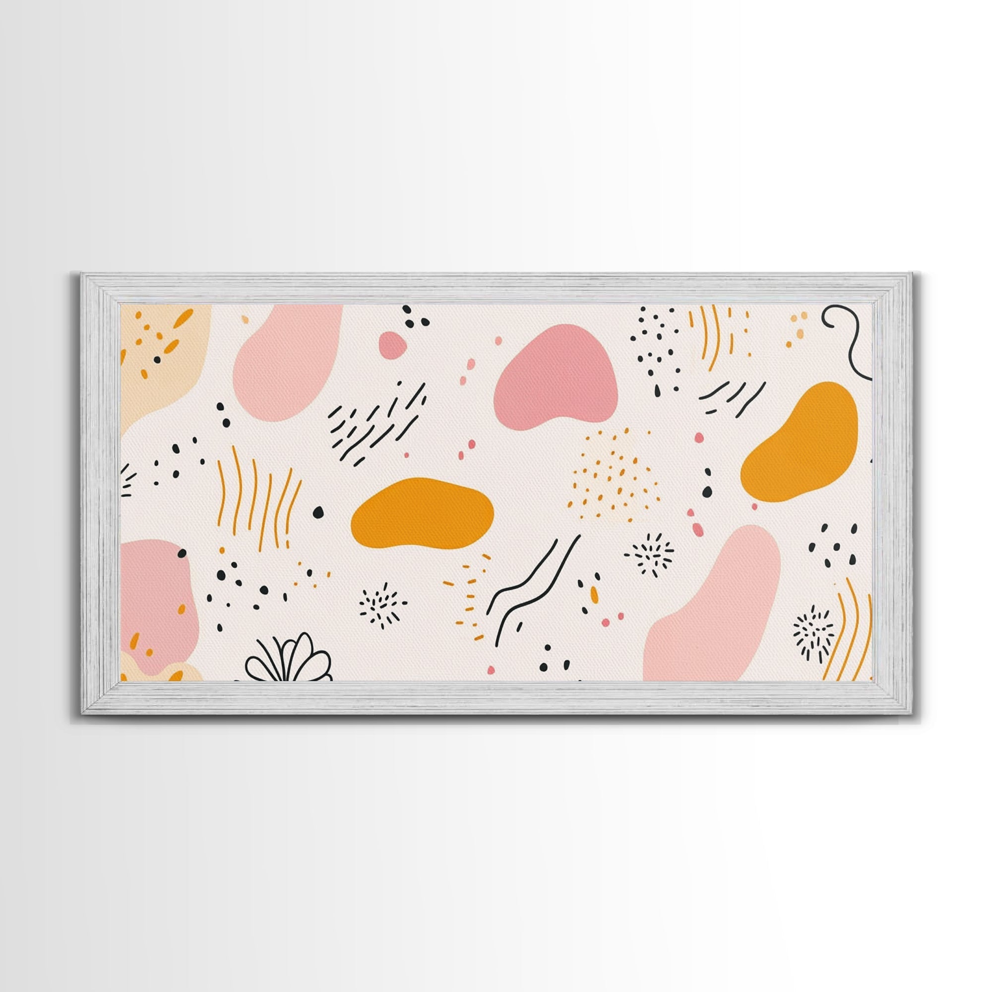 Mid Cenutry Modern Retro 90s Inspired Shopping Mall Wall Art Canvas Print, Abstract Art, Horizontal Canvas Ready To Hang