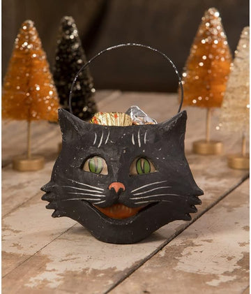 Vintage Happy Cat Bucket Small by Bethany Lowe Designs