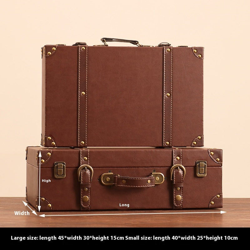 European-style Retro Suitcase Storage Box