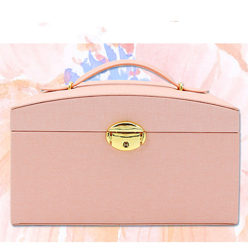 Jewelry Three-layer Storage Box Wooden