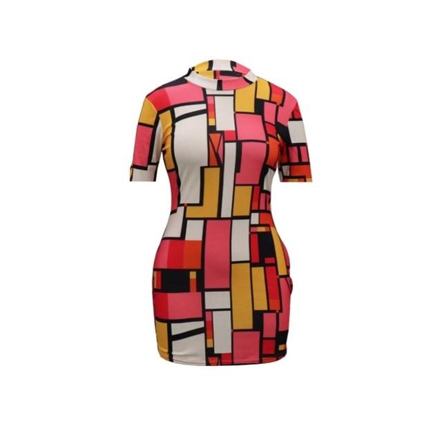 Color Block Mini Dress S-2XL