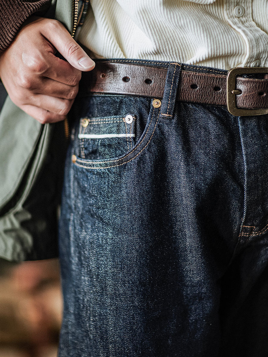 Selvedge Raw Denim Relaxed Tapered Jeans