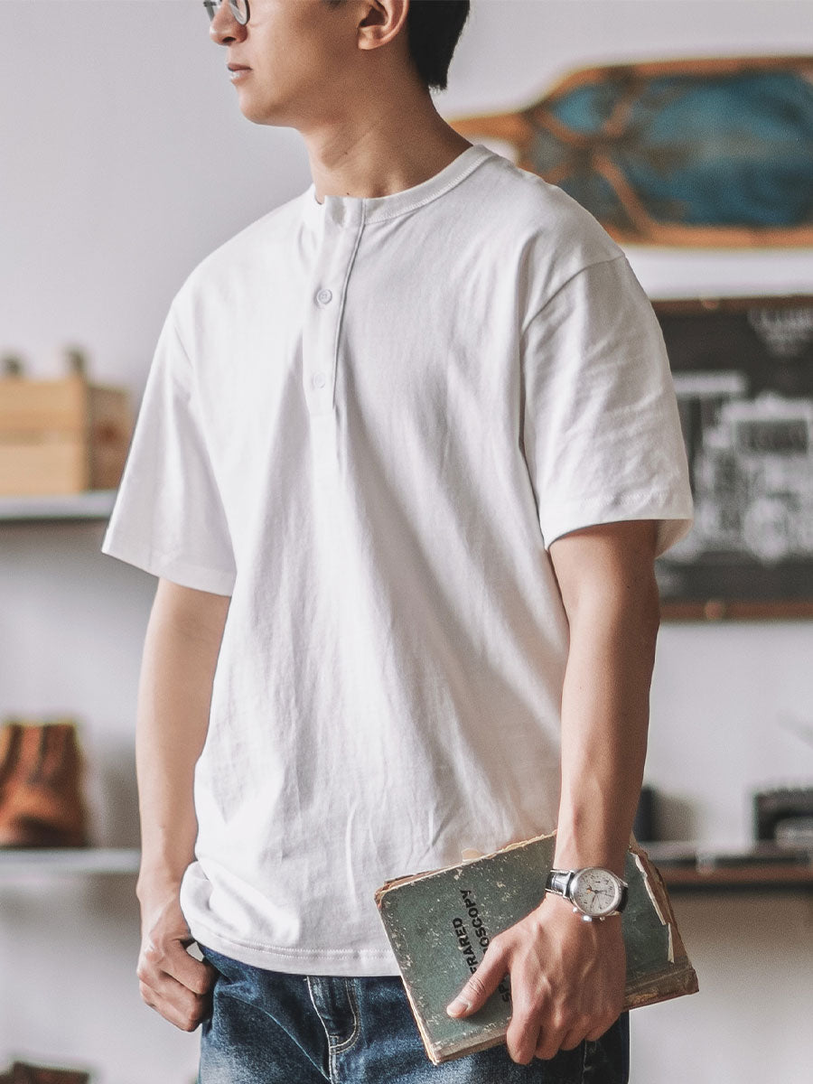 Three-Button Henley Shirt