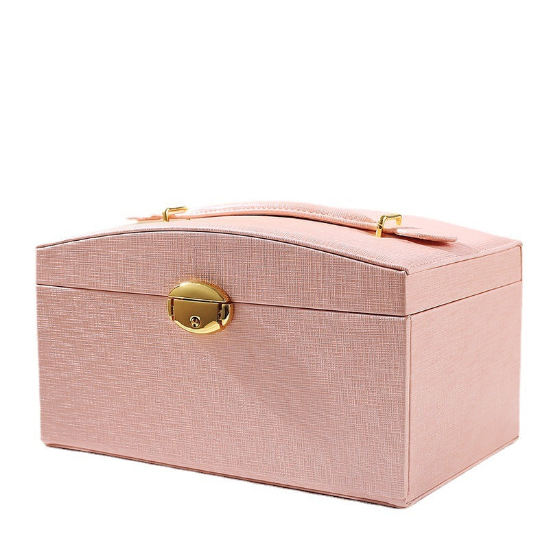 Jewelry Three-layer Storage Box Wooden