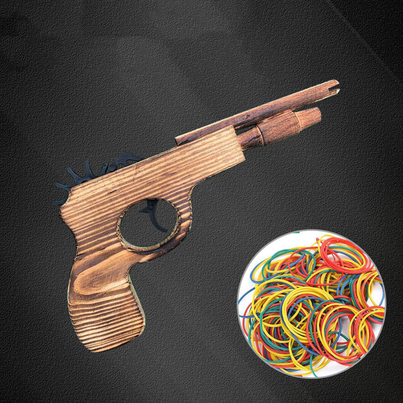 Wooden Rubber Band Launcher Burst Model Classic Nostalgic