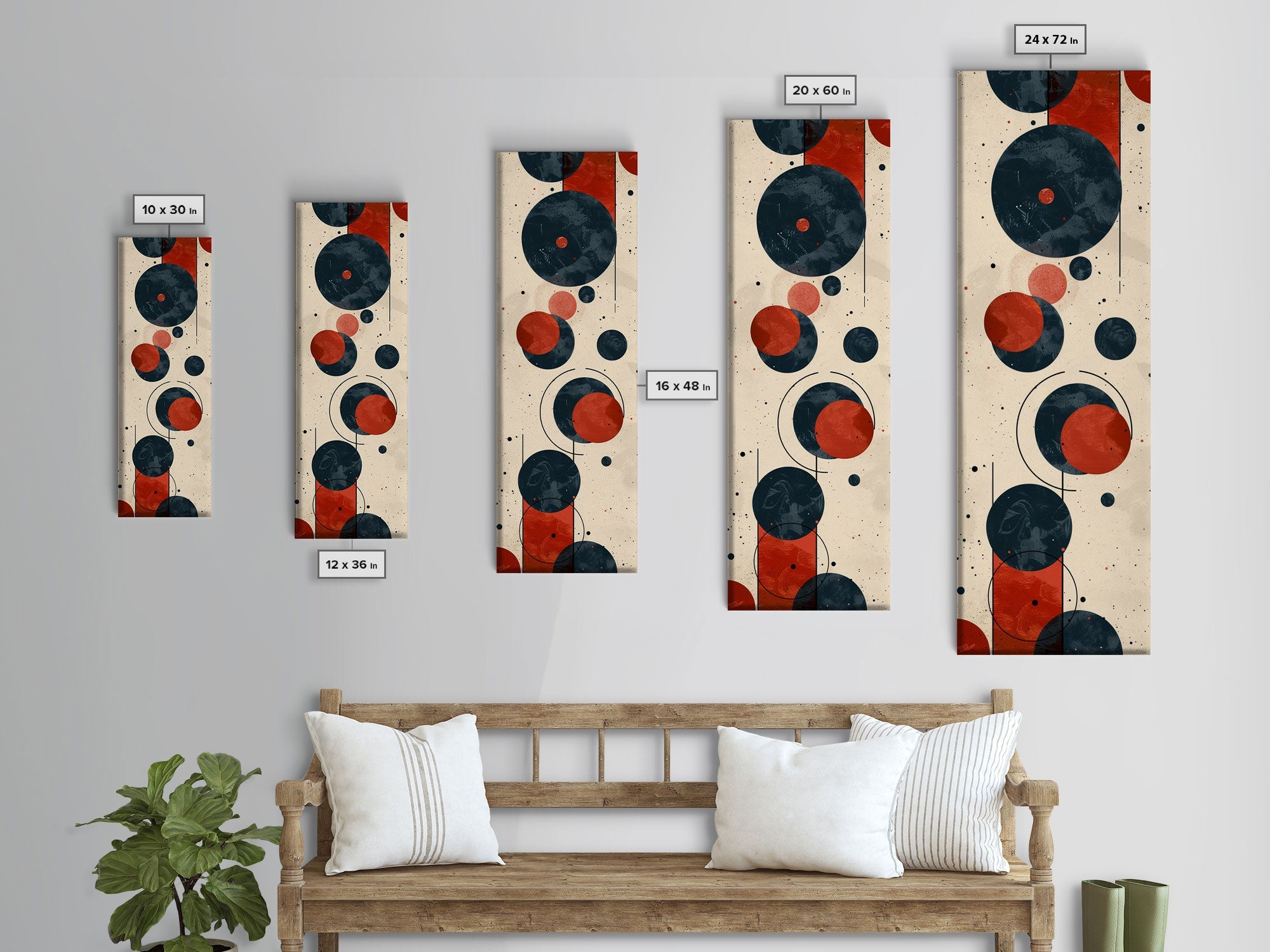 Retro Art Deco Geometric Patterns Wall Art Framed Canvas Print, Scifi / Science Fiction Decor