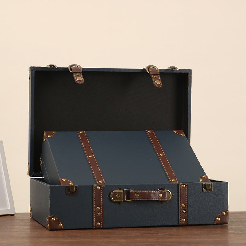 European-style Retro Suitcase Storage Box