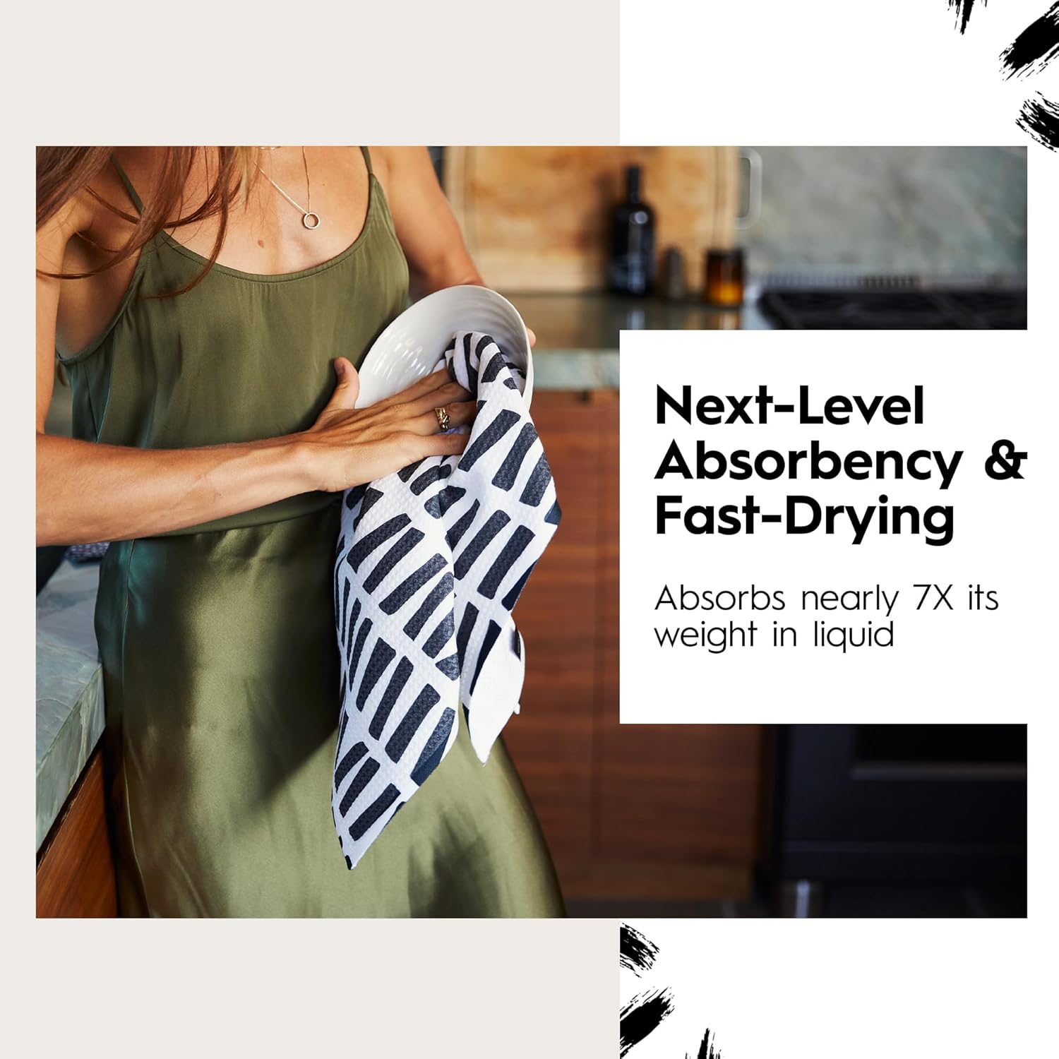 Jingle Bells Geometry Tea Towel