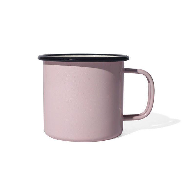 Thickened Enamelled Cup Roll Covered Enamel Cup Retro Nostalgic Coated Mug