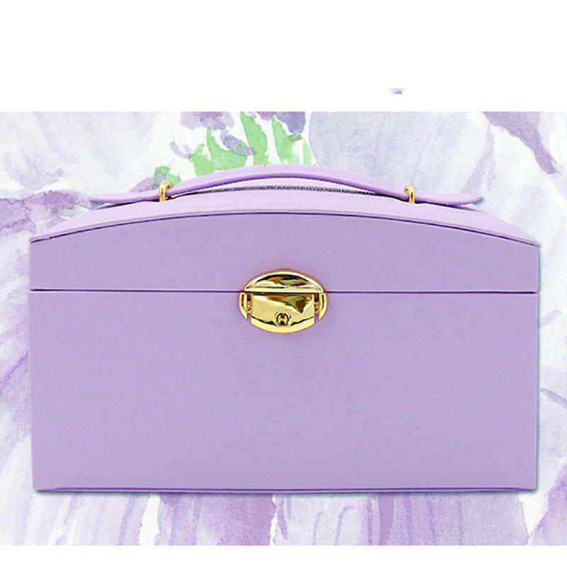 Jewelry Three-layer Storage Box Wooden