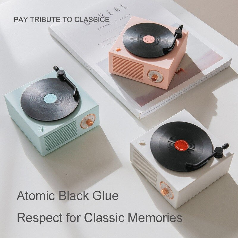 B10 Atomic Bluetooth Speakers Retro Vinyl Player Desktop Wireless Creative Multifunction Mini Stereo Speakers