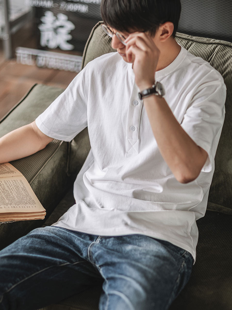 Three-Button Henley Shirt