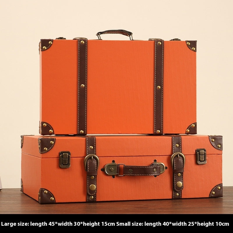 European-style Retro Suitcase Storage Box