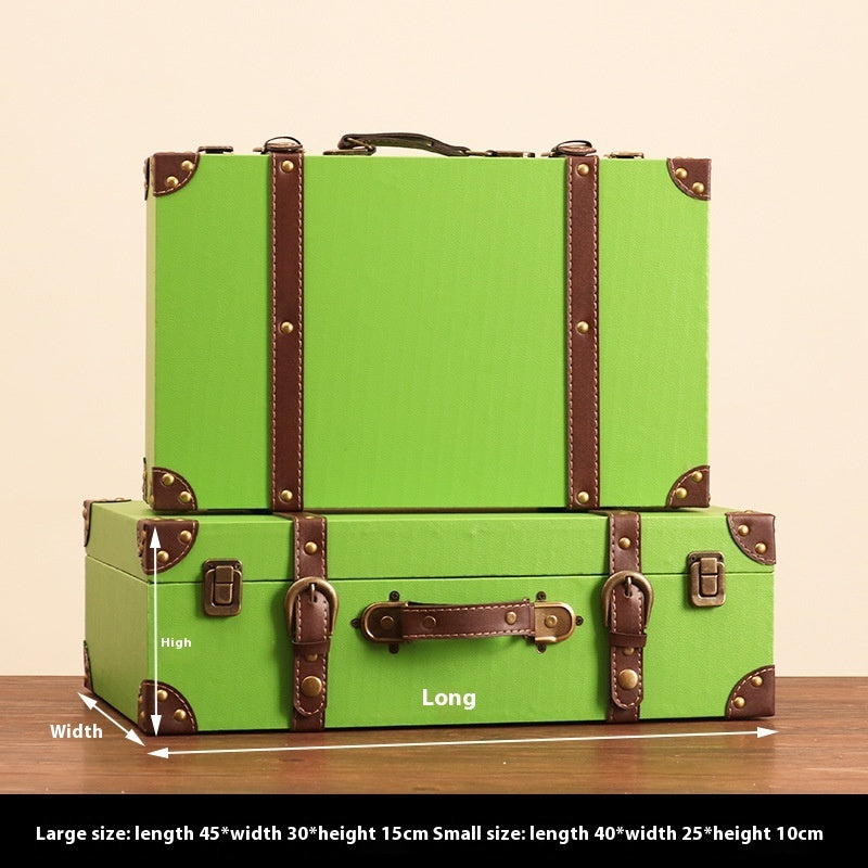 European-style Retro Suitcase Storage Box