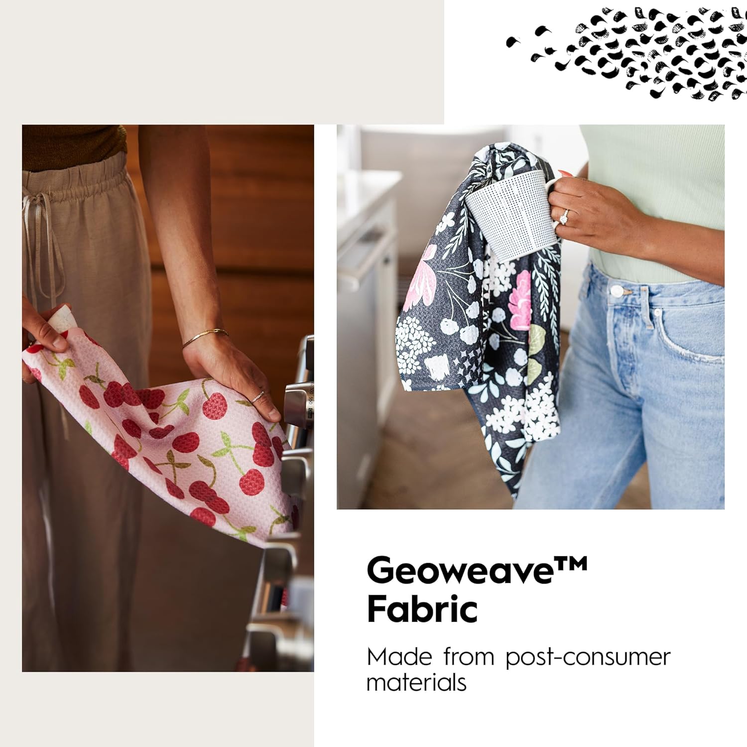 Halloween Is Here Geometry Tea Towel