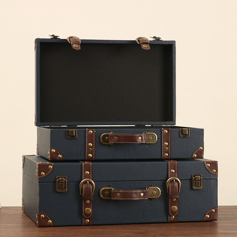 European-style Retro Suitcase Storage Box