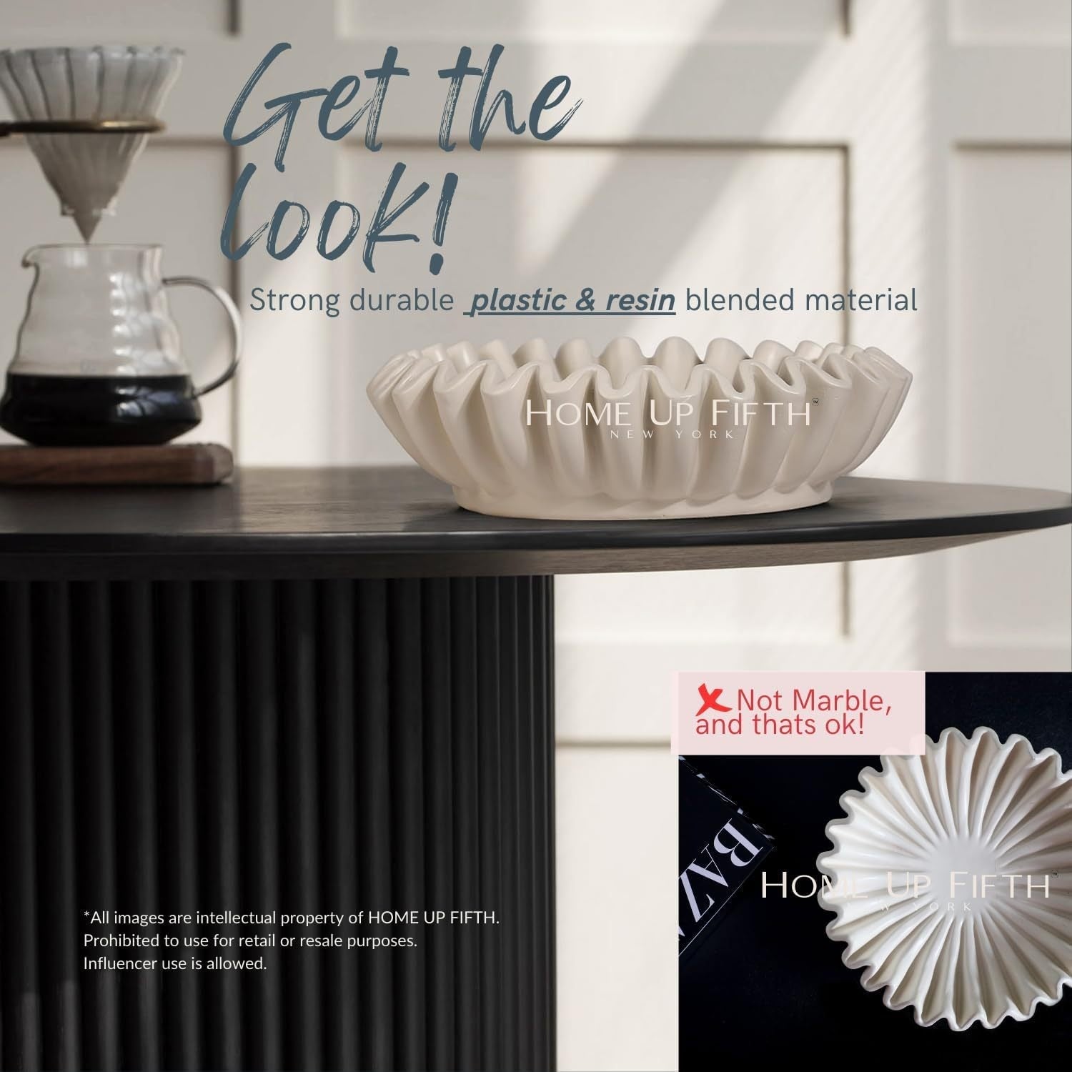 Groove lotus leaf edge decorative bowl - living room style coffee table bookshelf desktop style home retro decoration