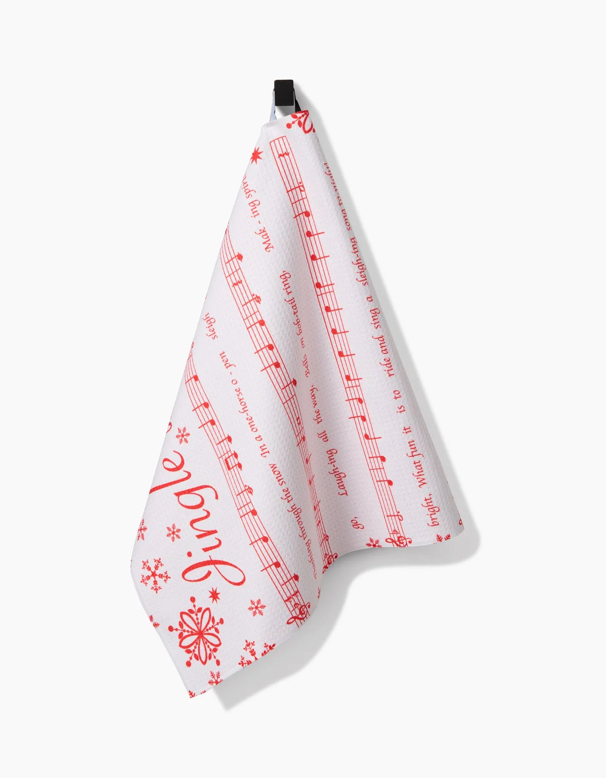 Jingle Bells Geometry Tea Towel