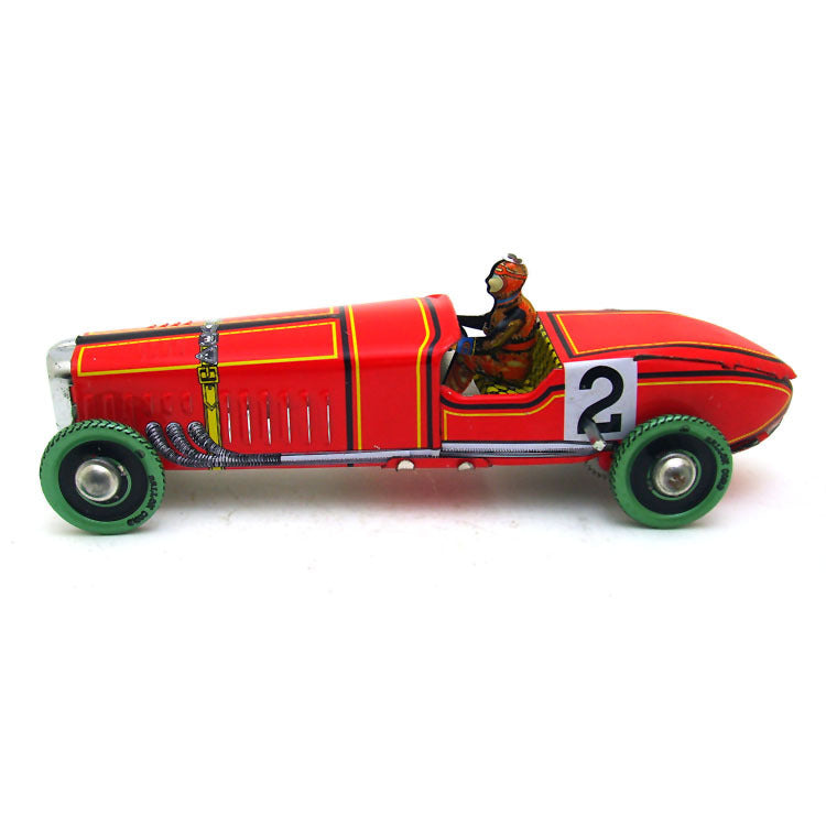 Spanish Red No. 2 Racing Car Nostalgic Retro Toy