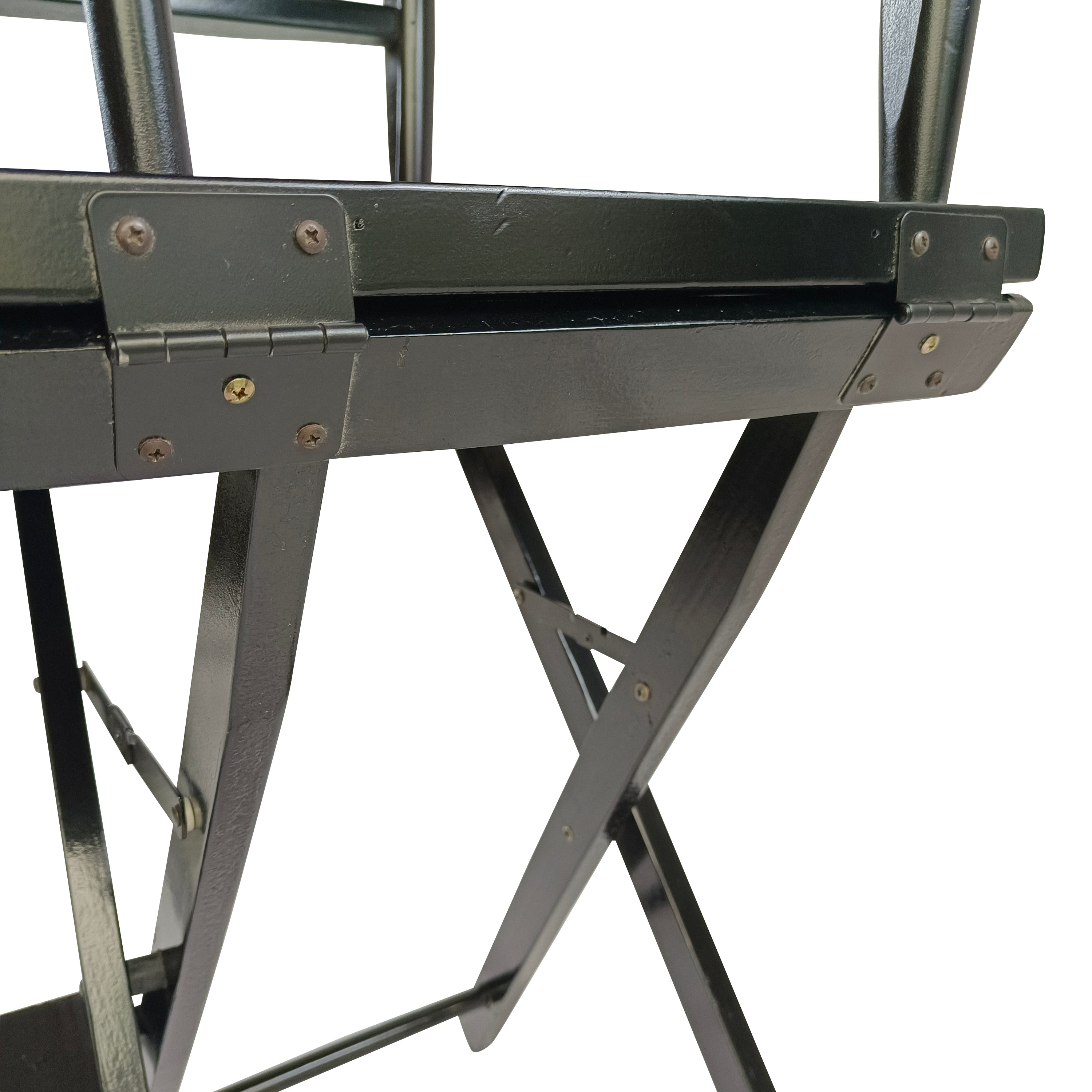 Casual Home Director's Chair, Black Frame/Black Canvas,Suitable for adults, foldable style, 2pcs/set populus