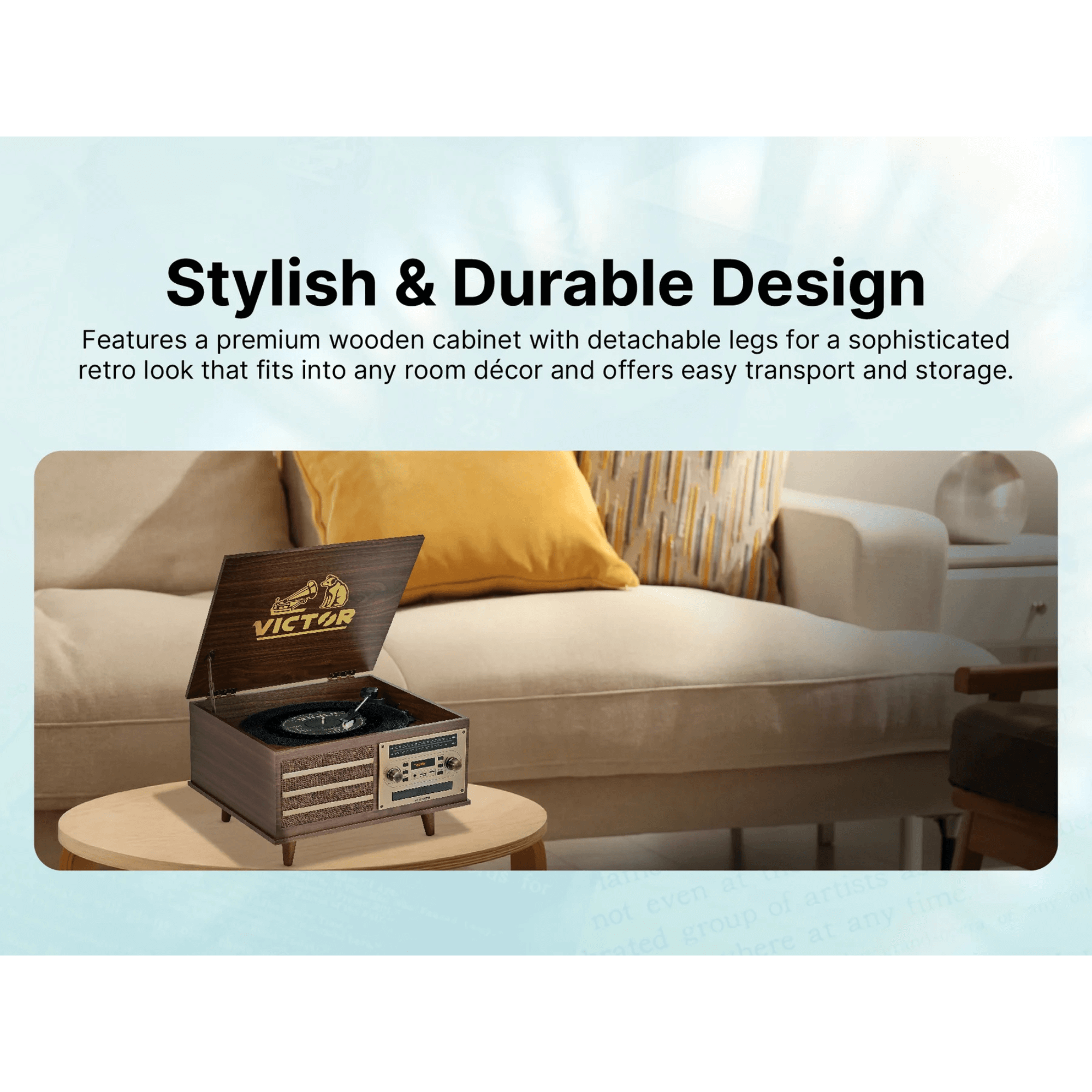 Victor Monroe 8-in-1 Music Center