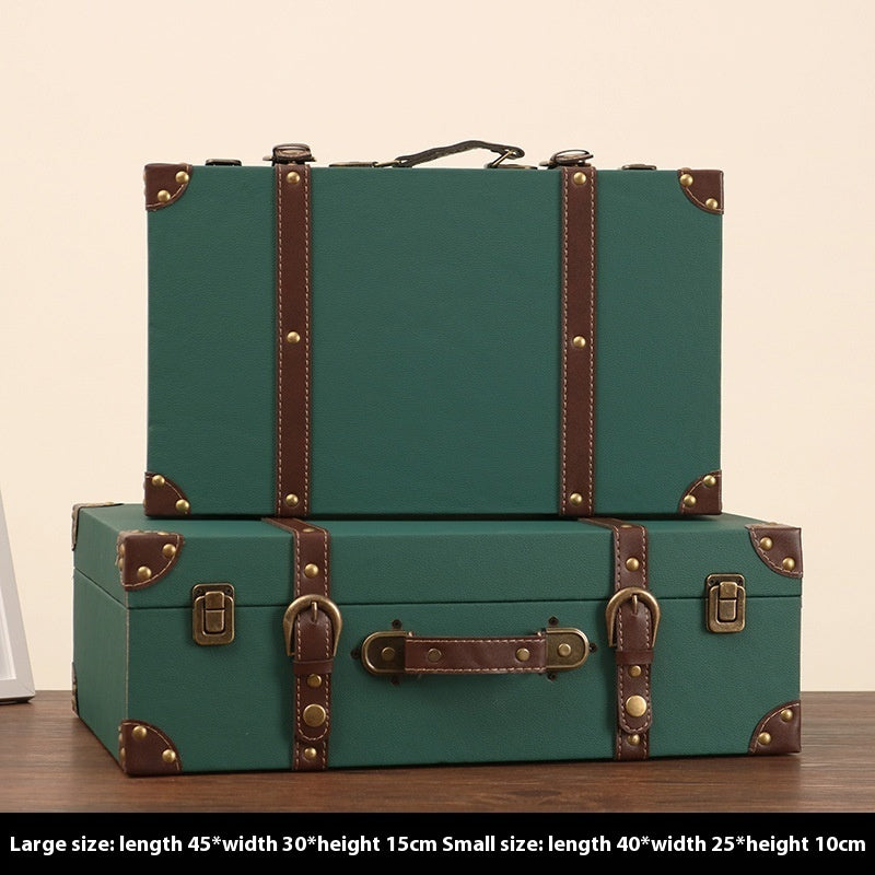 European-style Retro Suitcase Storage Box