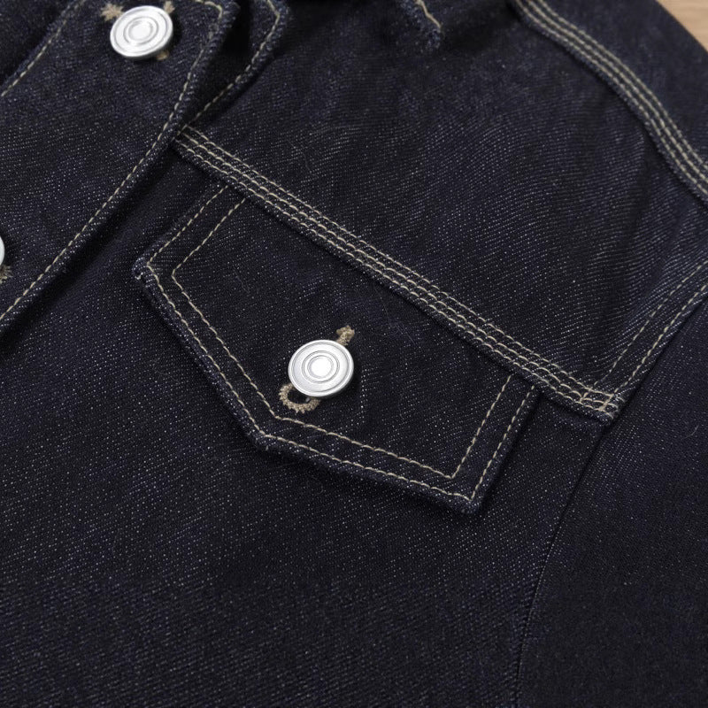 Vintage Denim Jacket Loose Casual Turn-Down Collar Jacket Top