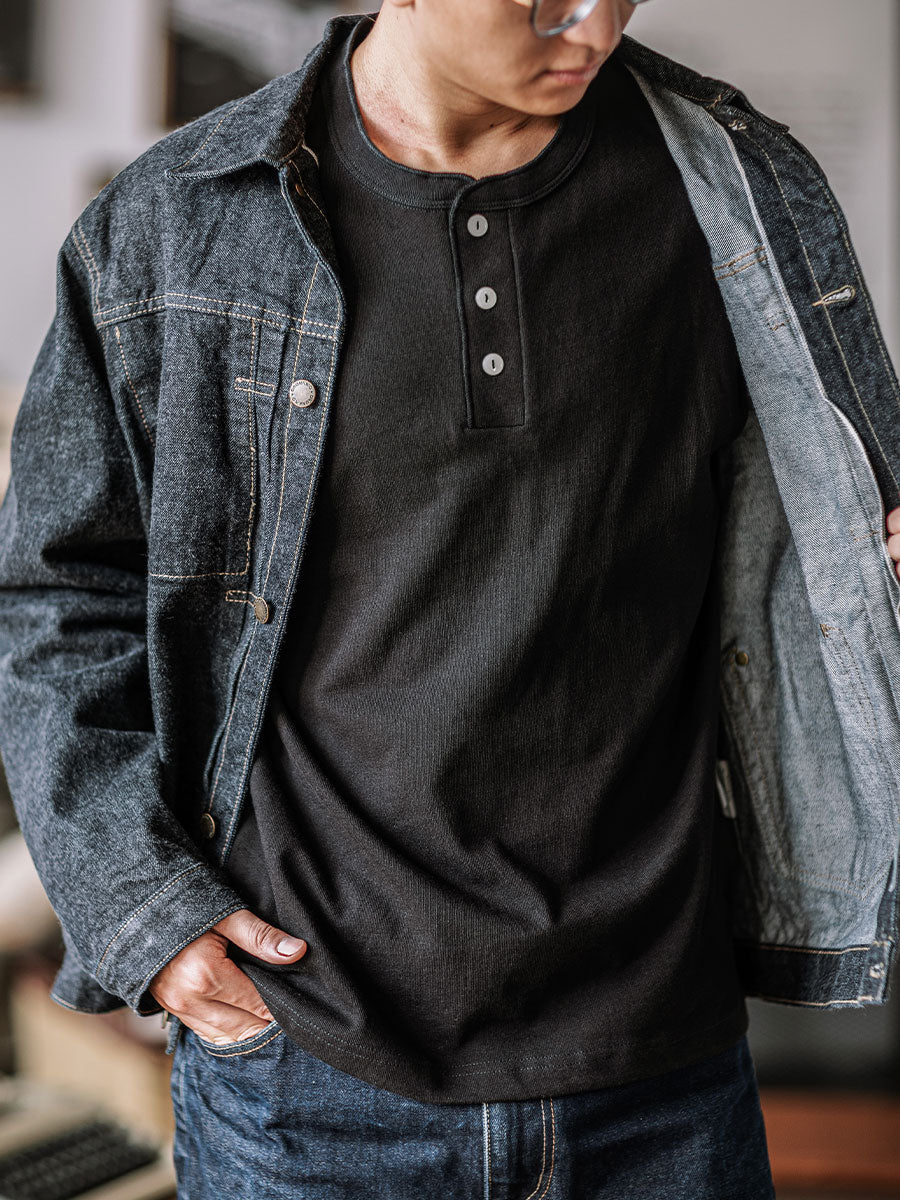 Long Sleeve Henley Shirt