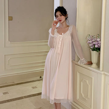 Long Below The Knee Sexy Nightdress Design Can Be Worn Outside