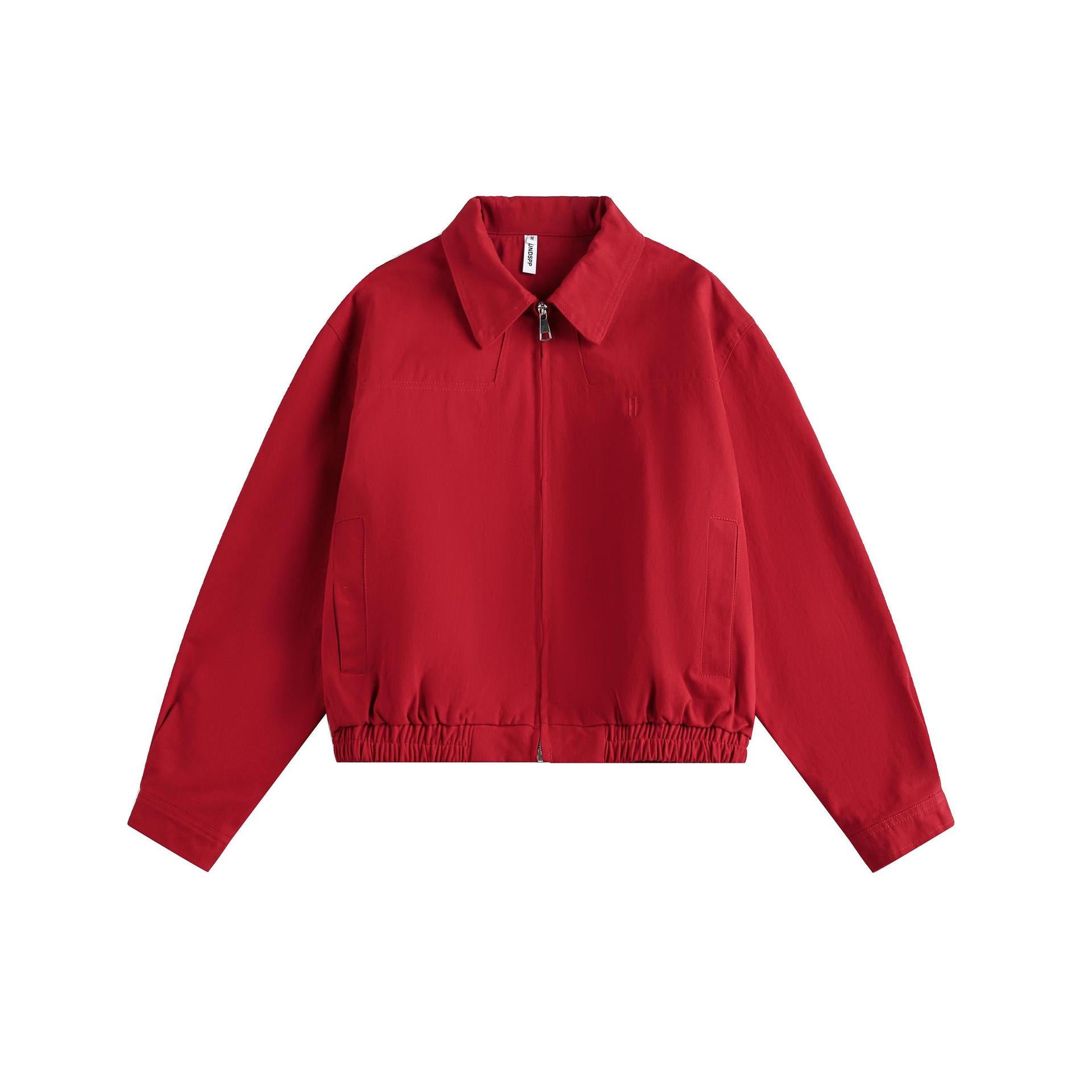 Vintage Red Versatile Harrington Jacket