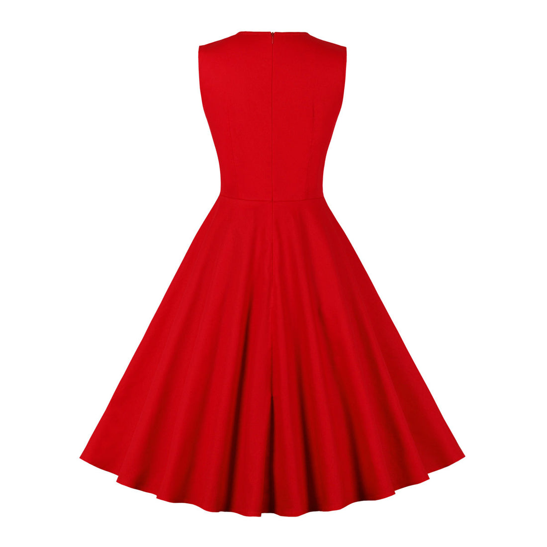 Halloween cotton double-breasted plaid printed sleeveless V-neck vintage dress