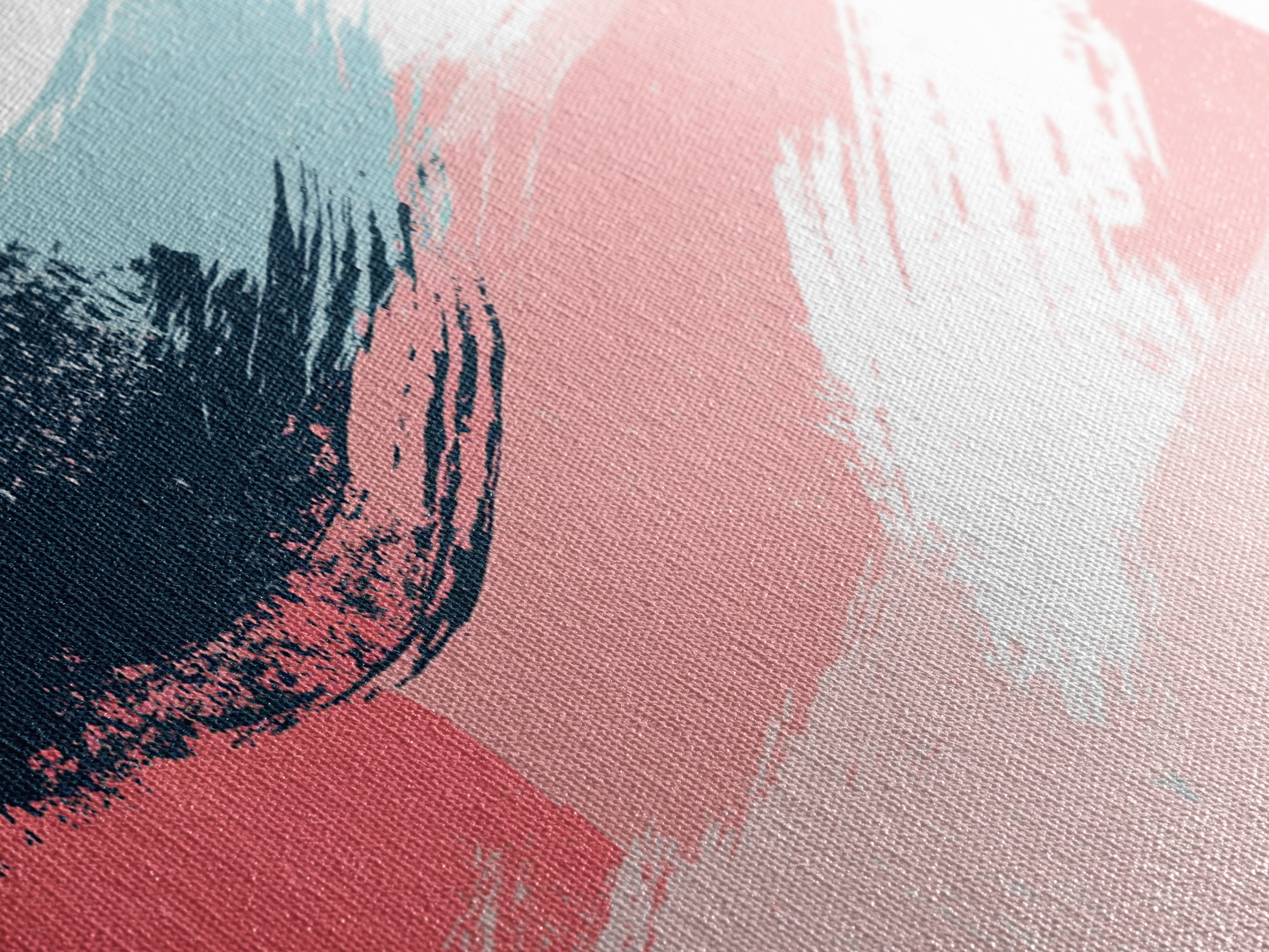 Retro 90s Inspired Wall Art, Framed Canvas Print, Pink and Cerise Swishes, Boho Abstract Art, Modern Art / Home Decor