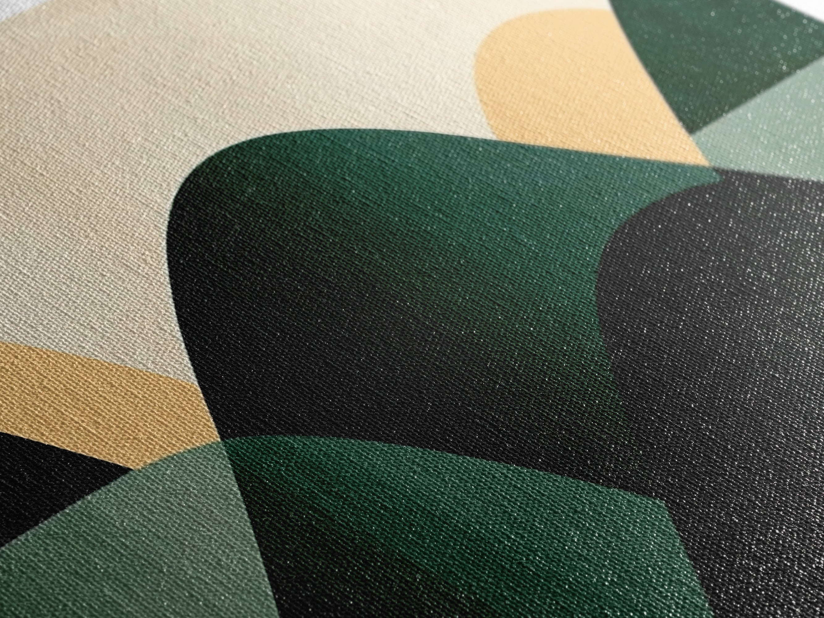 Abstract Mid-Century Modern Geometric Shapes Wall Art, Framed Canvas Print, Mid Century Modern Home Decor, Above Sofa or Bed Boho Art