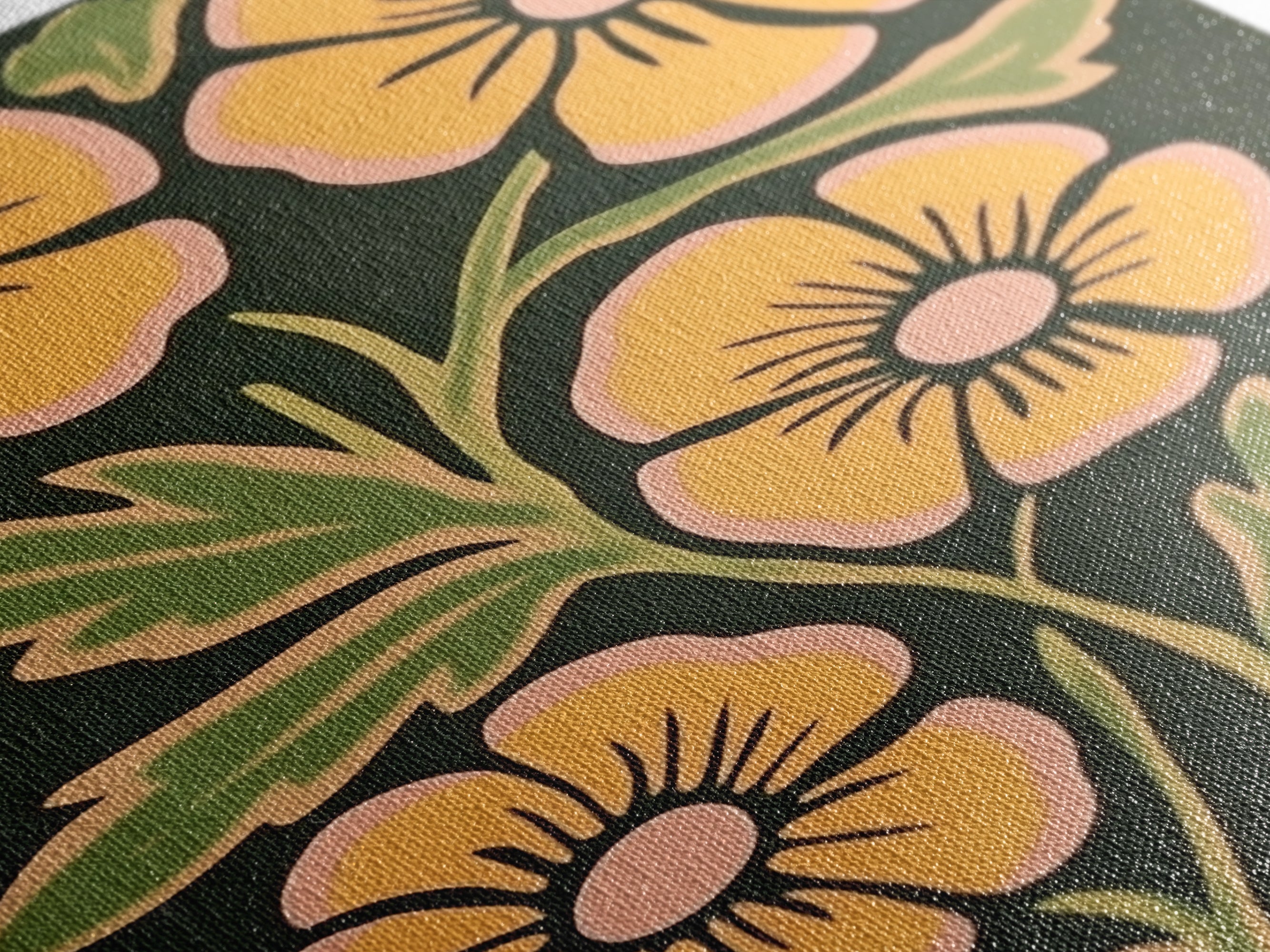 Midcentury Boho Modern Art, Abstract Floral Print, Botanical Decor, Florer Painting Wall Art, Canvas Print, Flower Art Prints, Mid Century Art