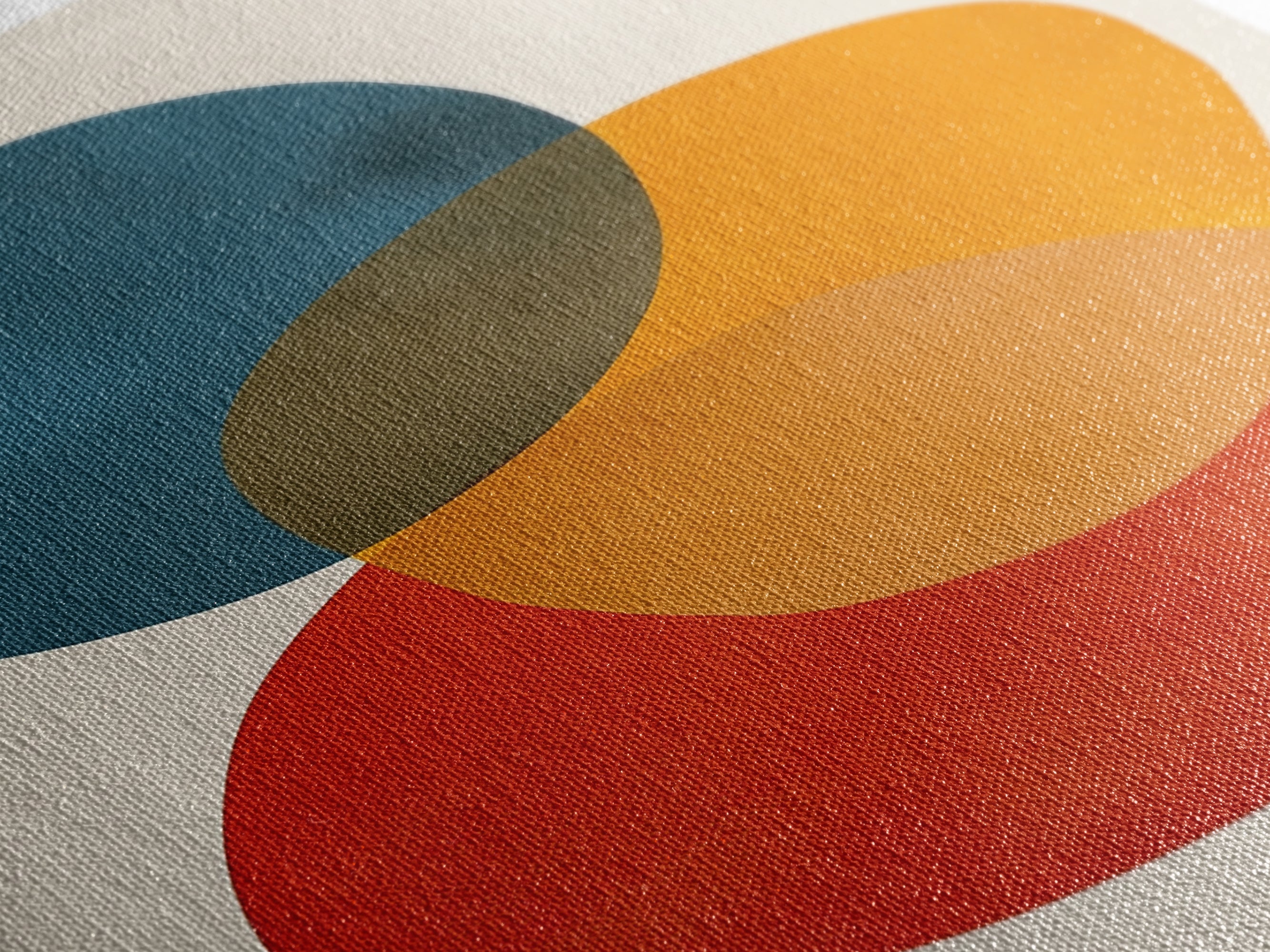 Large Abstract Canvas Wall Art Framed Canvas Print Modern Abstract Painting Colors and Shapes Retro Modern Art