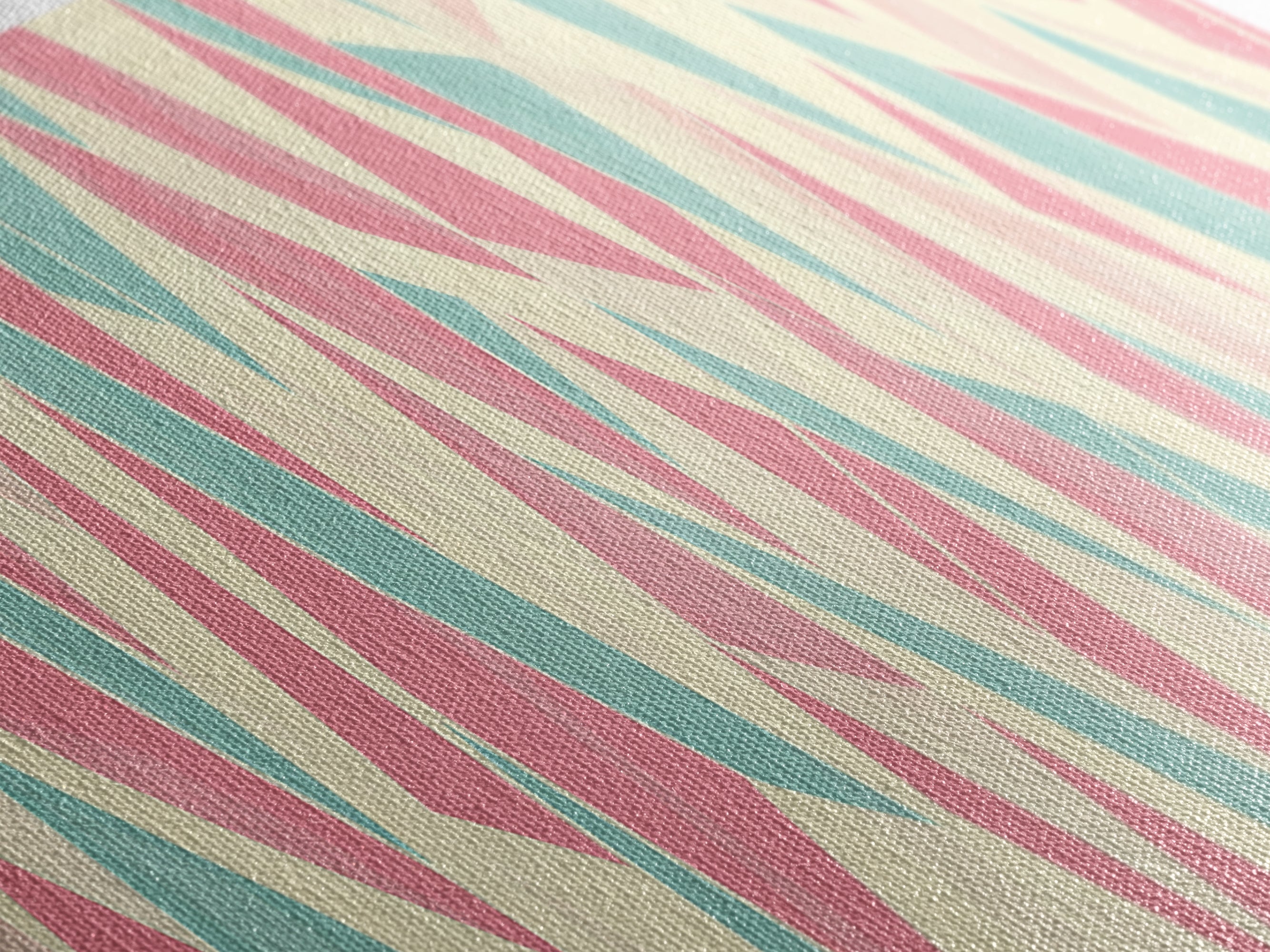 Pastel Mid-Century Modern Art - Retro Geometric Wall Art - Framed Canvas Print - Modern Abstract Painting - Bold Bright Colors