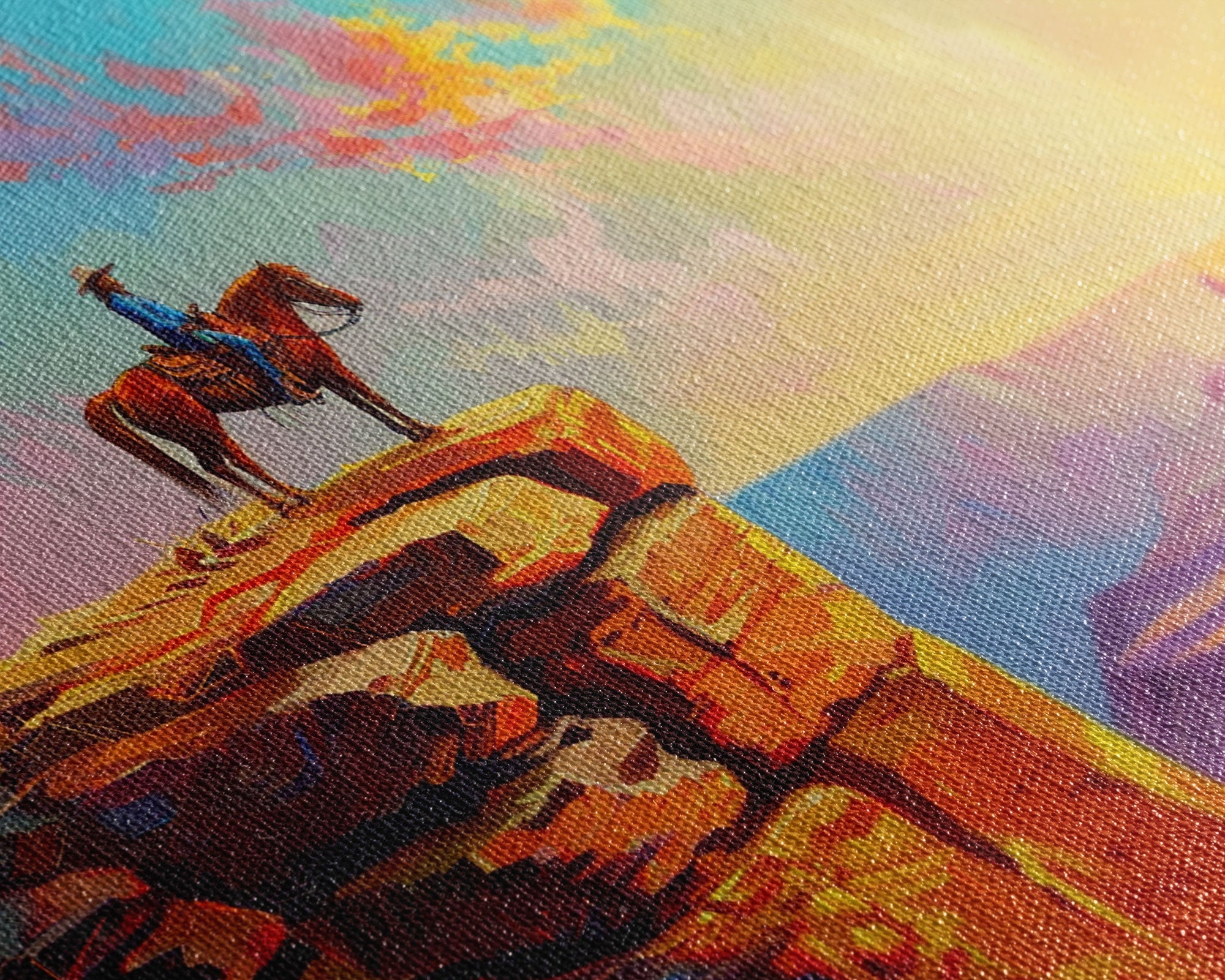 Framed Cowboy Art | 24x36 Wall Art | Equestrian Wall Decor | Western Decor | Southwestern Art | | Retro Wild West | Farmhouse Wall Art