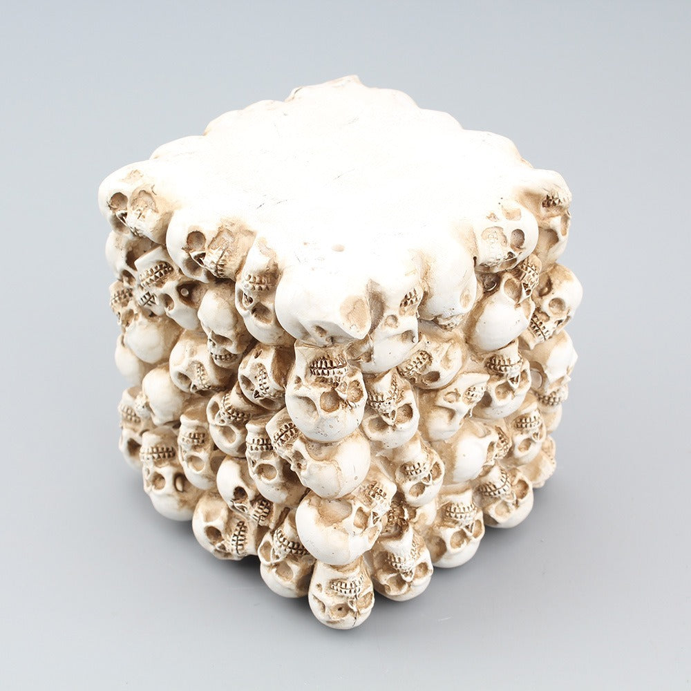 Square small skull pen holder storage desktop storage bucket home storage potted plants