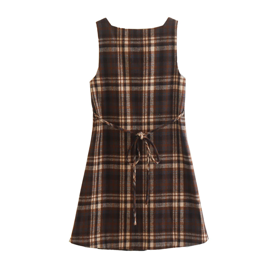 Vintage Forest Style Plaid Loose Dress