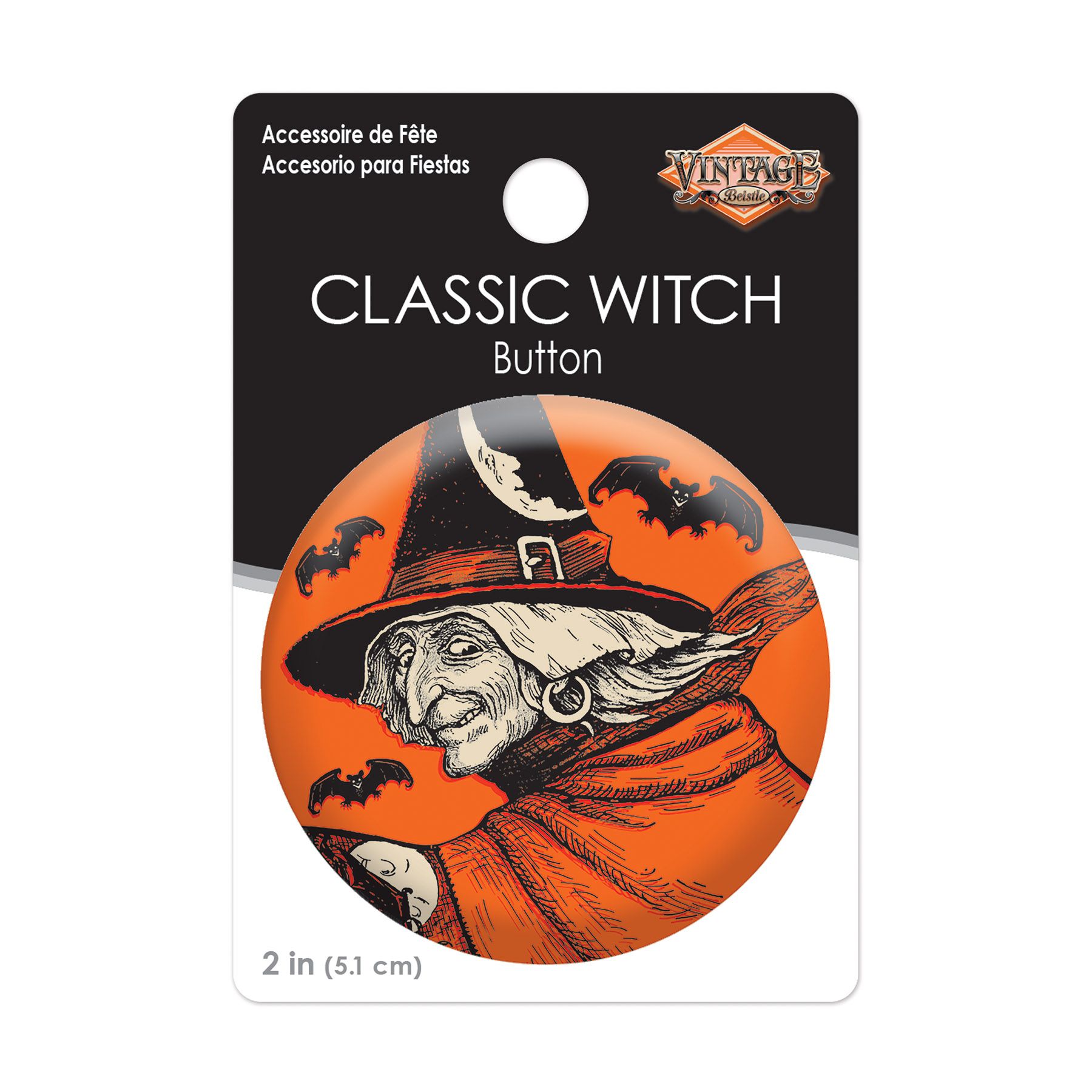Beistle Vintage Halloween Retro Design Buttons