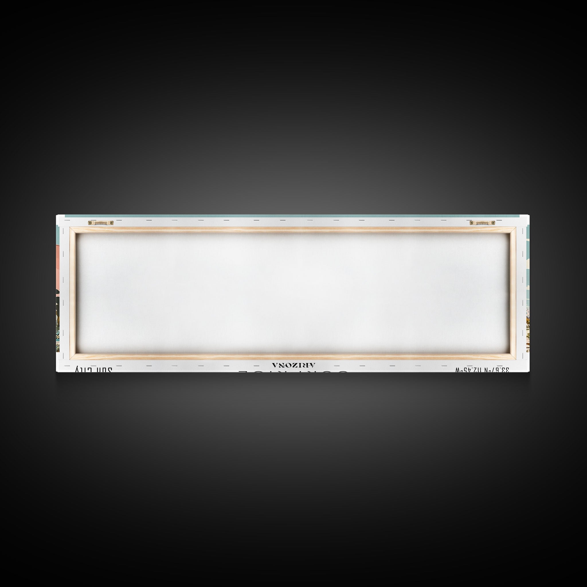 Surprise Arizona Panoramic Wall Art, Mid Century Modern Framed Canvas Print, Retro Pop Art Travel Poster, Office Wall Decor and Gift Idea