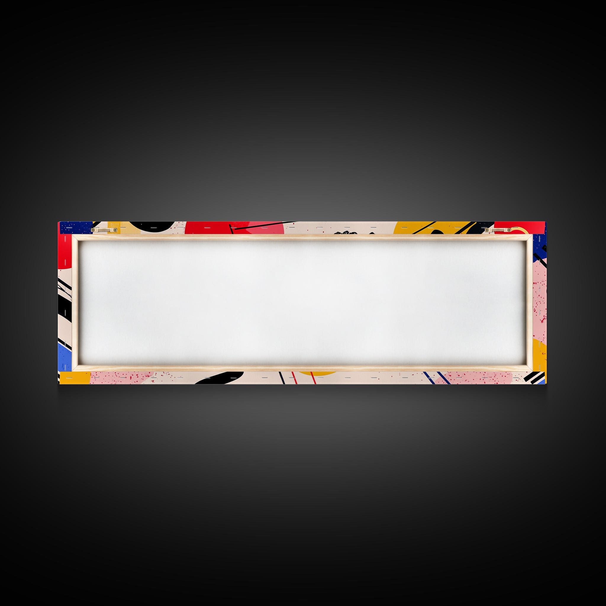 Retro 1990s Inspired Wall Art, Framed Canvas Print, Pink and Cerise Geometric Shapes, Boho Abstract Art, Modern Art / Home Decor