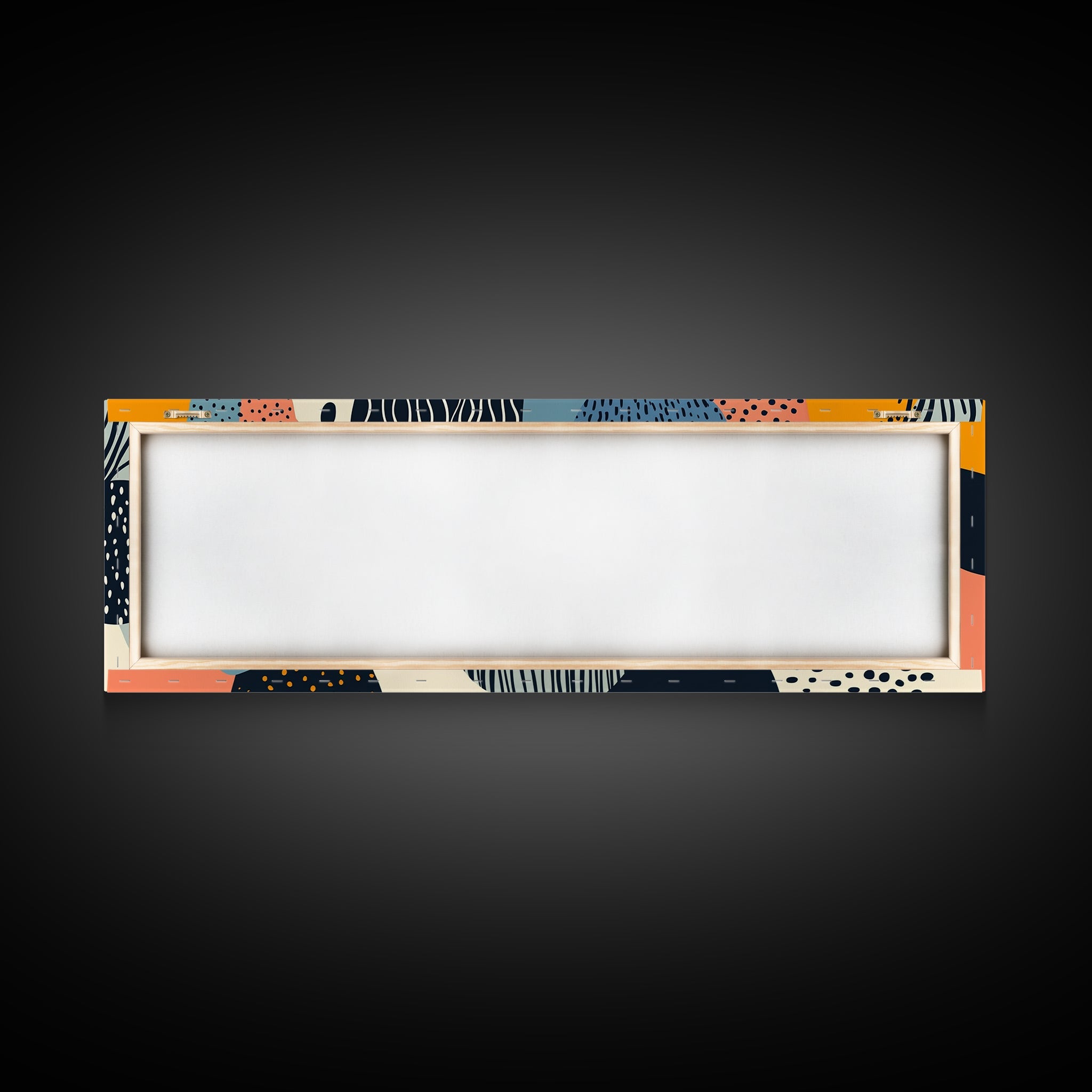 90s Style Retro Abstract Art - Framed Canvas Print - Modern Home Decor - Minimalist Wall Art - Modern Above Sofa Wall Art