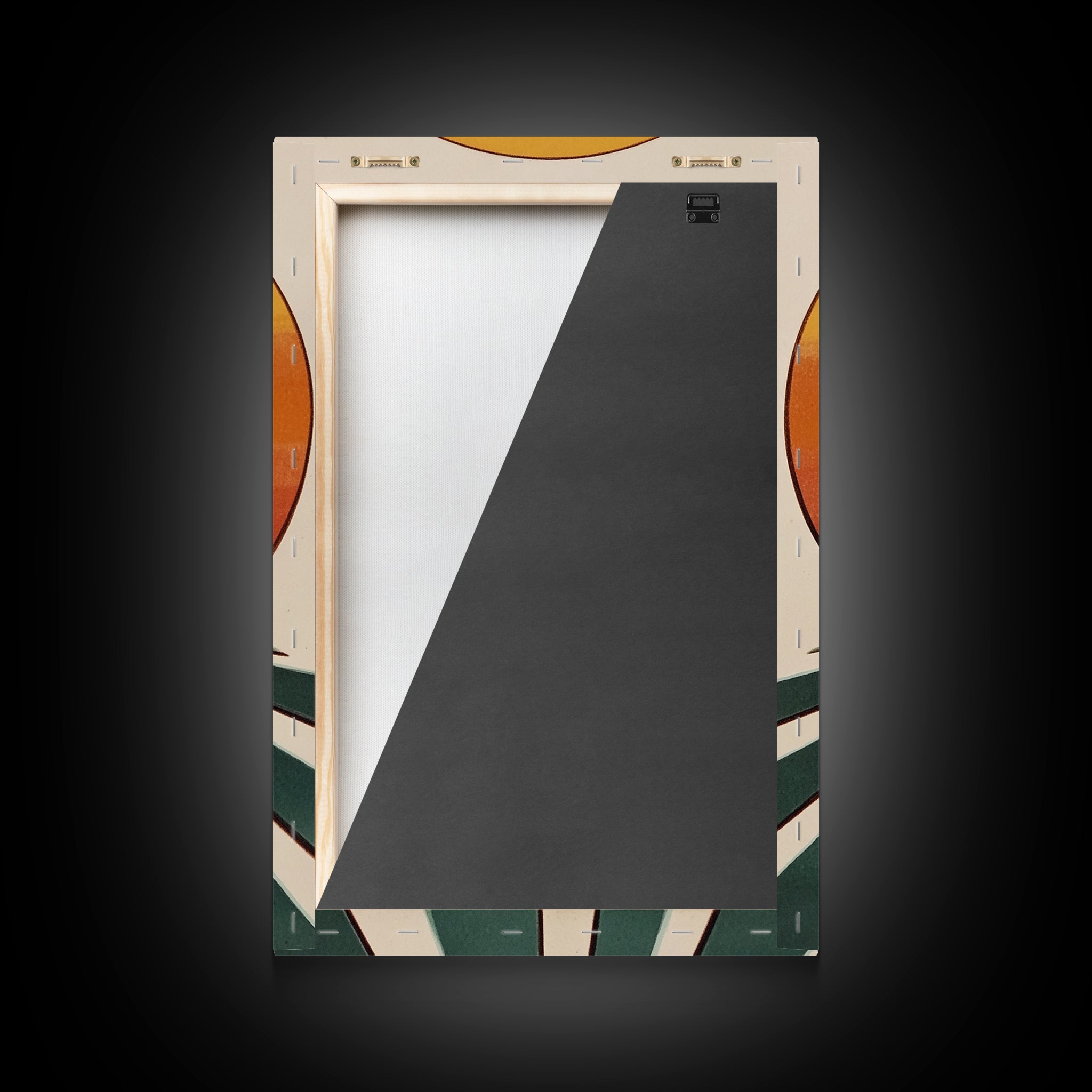 Palm Tree Sunset, Wood Framed Wall Art, Canvas Print, Boho Home Decor, Retro Style Modern Art