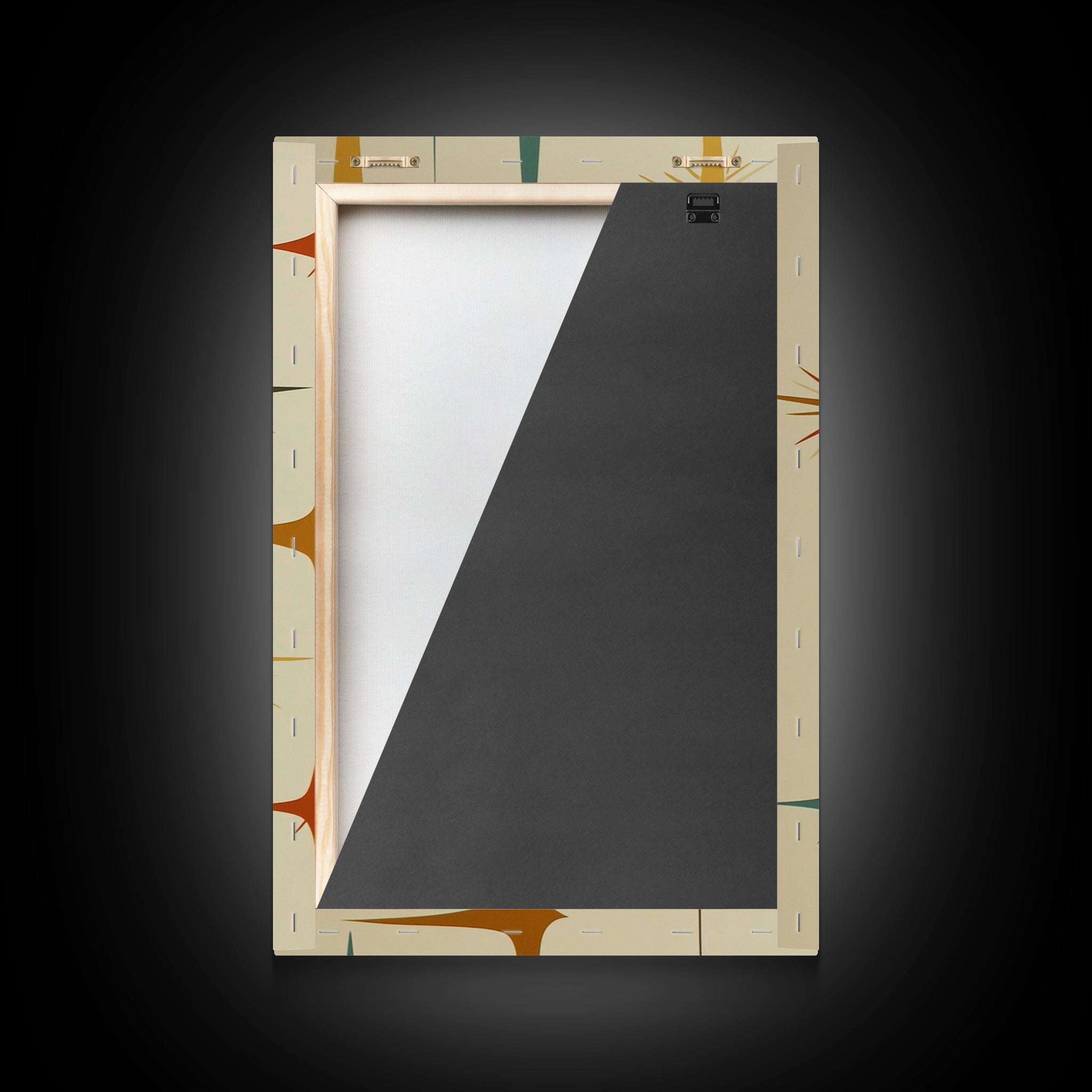 Mid Century Modern Atomic Starburst Retro Wall Art - Atomic Decor - Canvas Print - 50s Style Wall Art - MCM Mid Century Modern Art